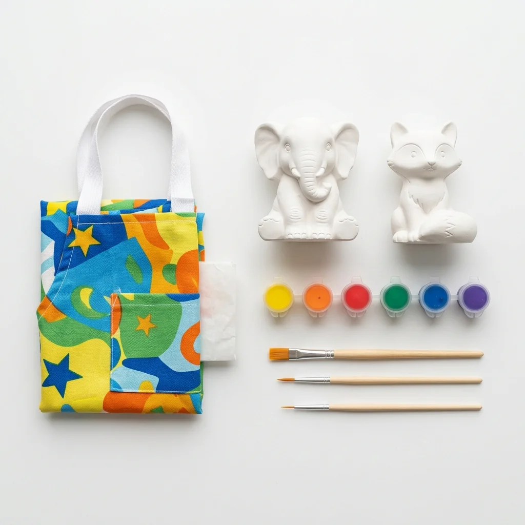 Kit de figurines en plâtre à peindre RIIN Art pour une activité manuelle d'été